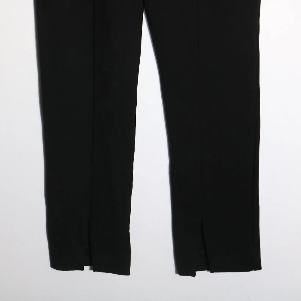 ME+EM Ponte Pull On Pant Womens 6 Black Ankle Center Seam Back Slit Classic Work - Picture 7 of 8